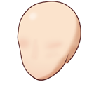 Tête de femme ronde